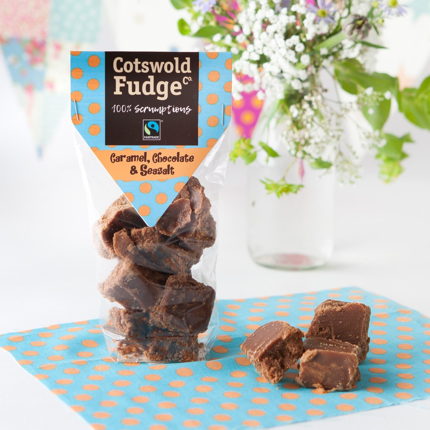 Caramel, Chocolate and Seasalt Fudge (150g)