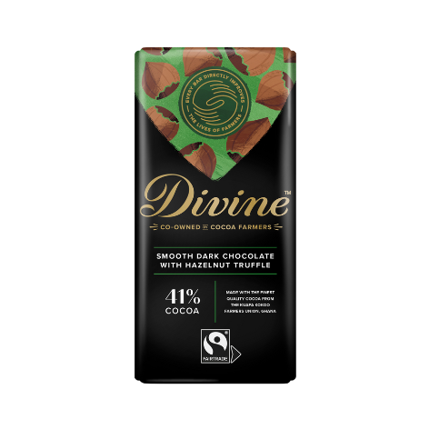 Dark Chocolate with Hazelnut Truffle (90g)