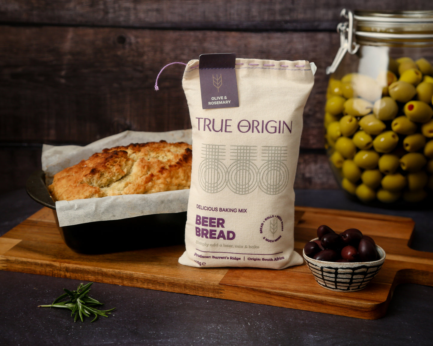 Olive & Rosemary Beer Bread (450g)