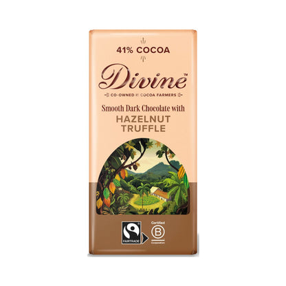 Dark Chocolate with Hazelnut Truffle (90g)