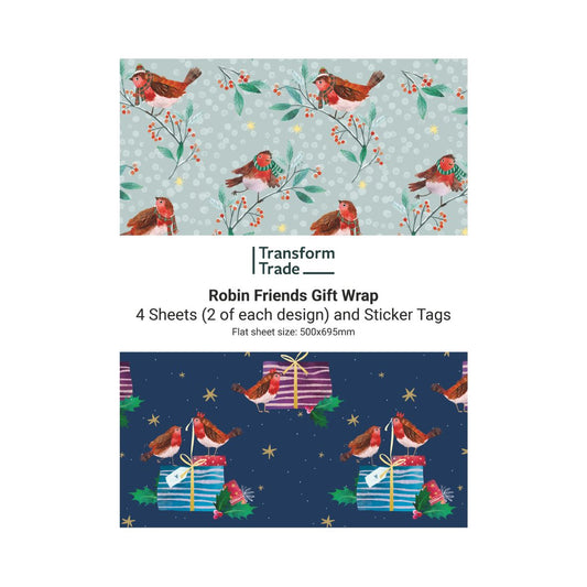 Robin Friends Gift Wrap (4 sheets)