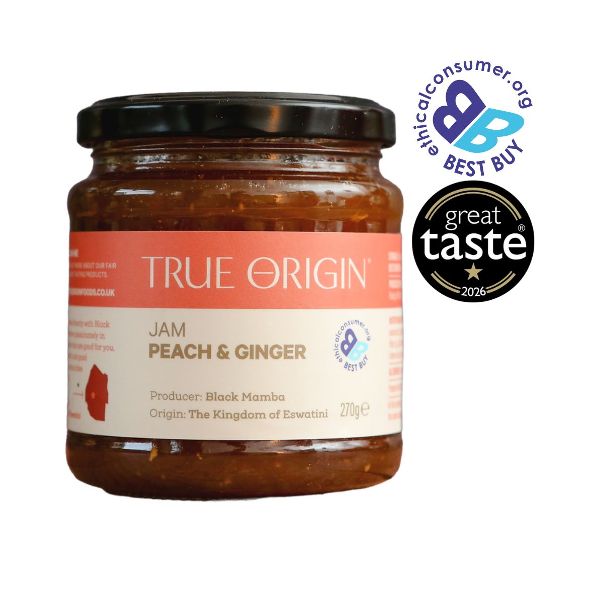Peach & Ginger Jam 270g