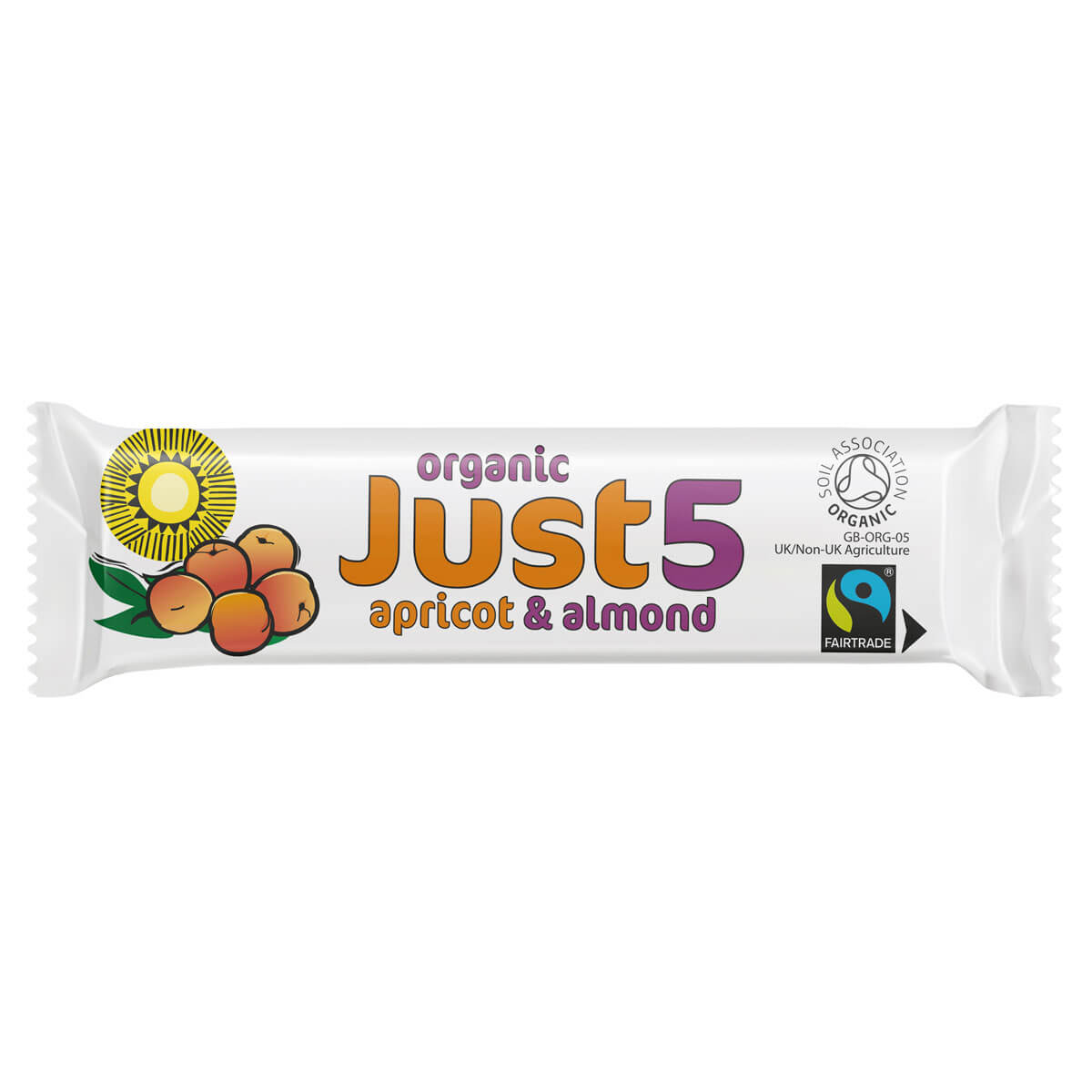 Just 5 Organic Apricot & Almond Bar (40g)