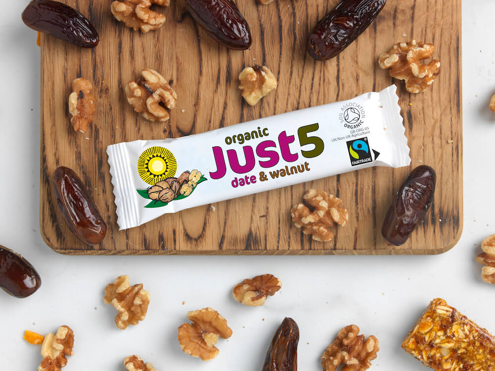 Just 5 Organic Date & Walnut Bar (40g)